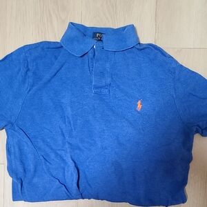 Ralph Lauren Blue Custom Slim Fit Polo
